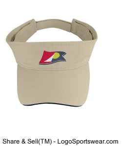 Apollo Brushed Cotton Twill Sandwich Visor Design Zoom