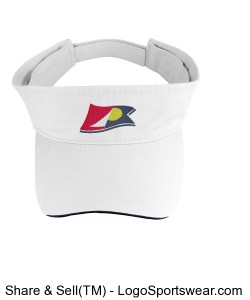 Apollo Brushed Cotton Twill Sandwich Visor Design Zoom